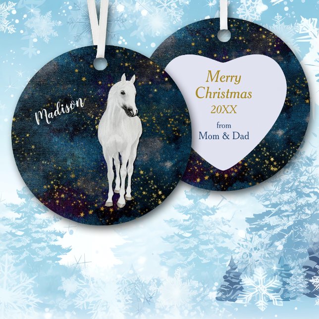 Adorno Metálico Navidades de las estrellas del oro del caballo bla (Subido por el creador)