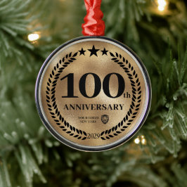 Adorno Metálico Navidades de los logotipos de las empresas en el 1
