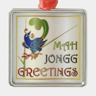 Adorno Metálico Navidades de Mah Jongg Ornament de One Bam