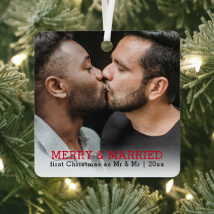 Adorno Metálico Navidades De Matrimonio Y Casados Personalizados