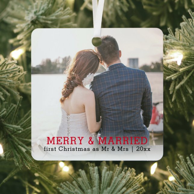 Adorno Metálico Navidades De Matrimonio Y Casados Personalizados (in situ)