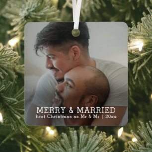 Adorno Metálico Navidades De Matrimonio Y Casados Personalizados