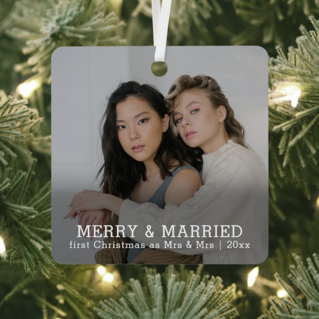 Adorno Metálico Navidades De Matrimonio Y Casados Personalizados (in situ)