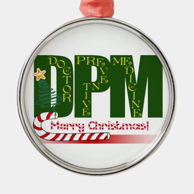 Adorno Metálico NAVIDADES de MEDICINA PREVENTIVA del MÉDICA DPM (Frente)