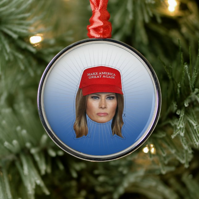 Adorno Metálico Navidades de Melania Trump MAGA (Árbol)