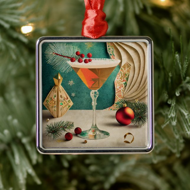 Adorno Metálico Navidades de Mid Century Fiesta de cócteles Hora f (Árbol)