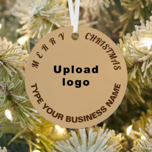 Adorno Metálico Navidades de negocios ligan el círculo marrón