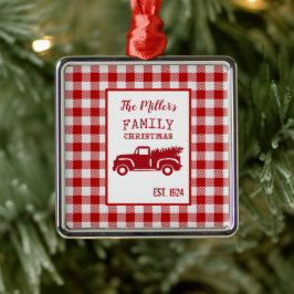 Adorno Metálico Navidades de nombres personalizados de Camión de G