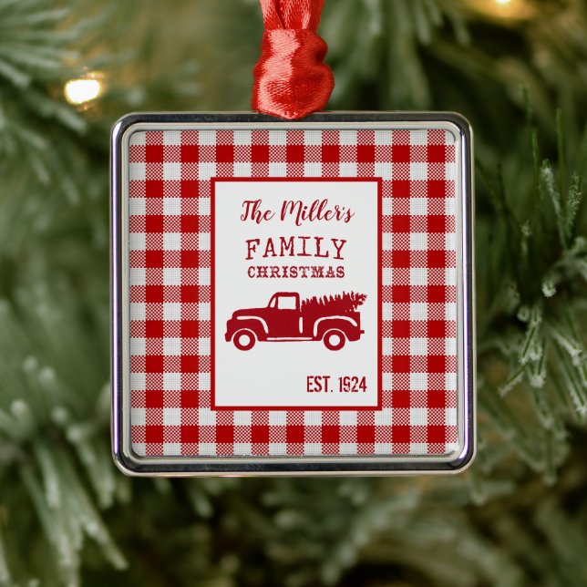 Adorno Metálico Navidades de nombres personalizados de Camión de G (Árbol)