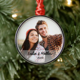 Adorno Metálico Navidades de parejas tradicionales de fotografía P