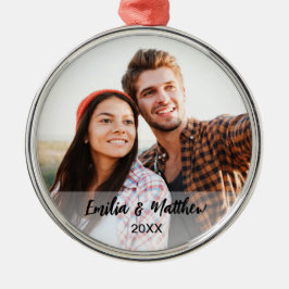 Adorno Metálico Navidades de parejas tradicionales de fotografía P