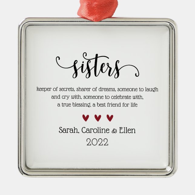 Adorno Metálico Navidades de Personalizados de definición de herma (Frente)