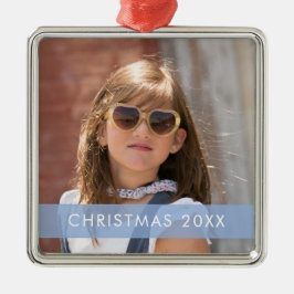 Adorno Metálico Navidades de plantilla de fotos de cinta de color 