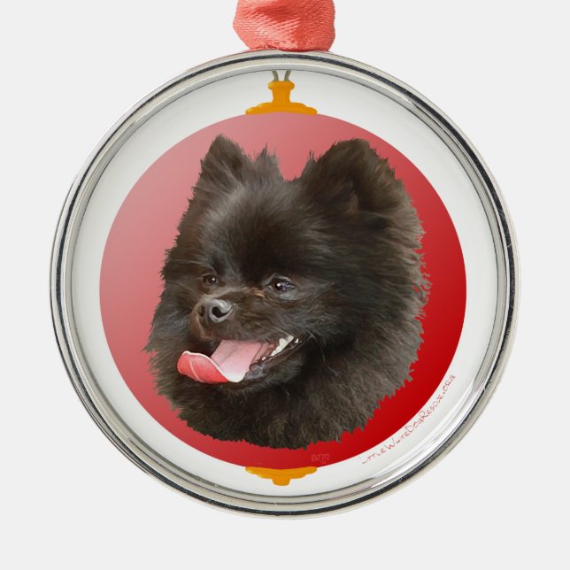 Adorno Metálico Navidades de Pomerania (Frente)