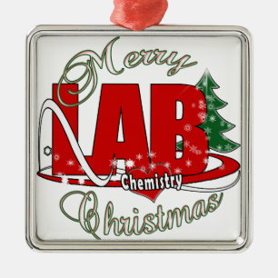 ADORNO METÁLICO NAVIDADES DE QUÍMICA DE LAB
