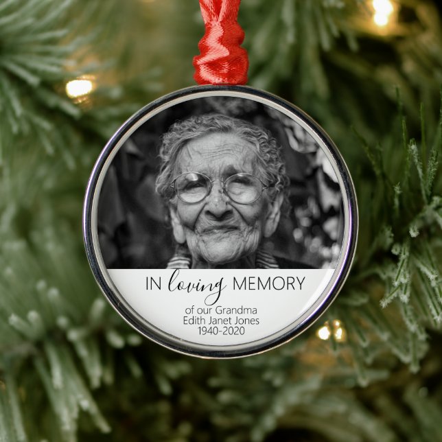 Adorno Metálico Navidades de regalo de fotografía conmemorativa, e (Árbol)