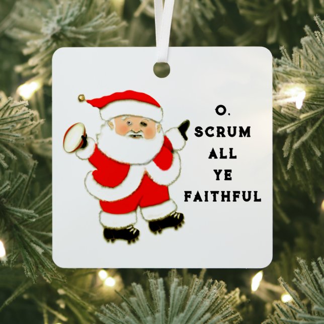Adorno Metálico navidades de rugby personalizados (in situ)