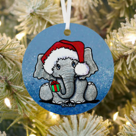 Adorno Metálico Navidades de Santa Elefante