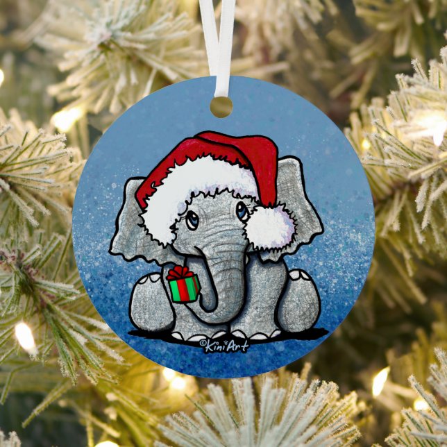 Adorno Metálico Navidades de Santa Elefante (in situ)