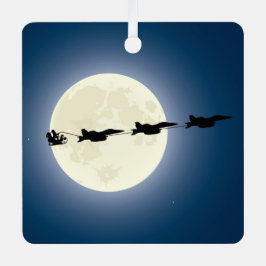 Adorno Metálico Navidades de Santa y Super Hornets F/A-18