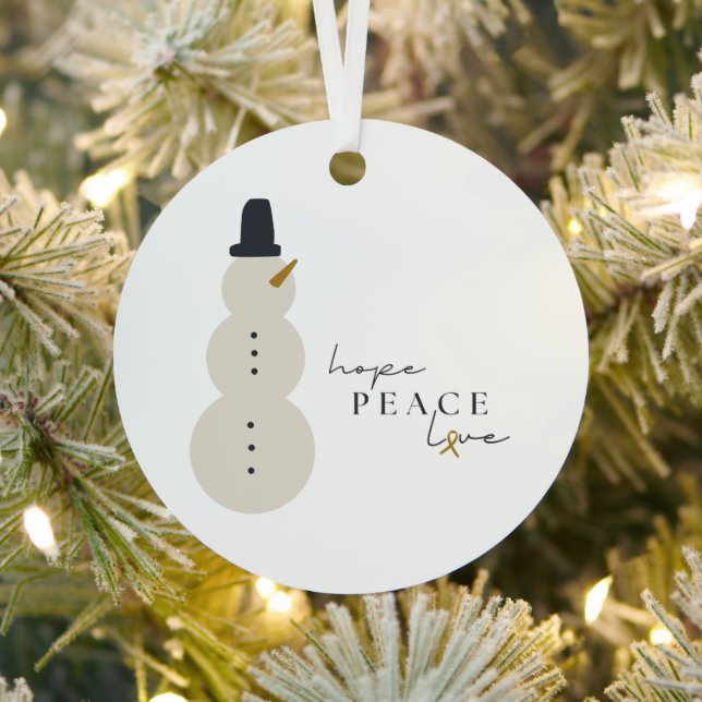 Adorno Metálico navidades de sensibilización sobre el cáncer (in situ)