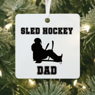 Adorno Metálico Navidades de Sled Hockey Dad