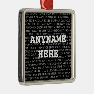 Adorno Metálico Navidades de Terminología Médica de médica