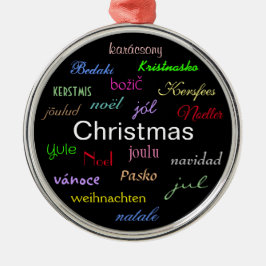 Adorno Metálico Navidades de todo el mundo en negro IV Ornam Metal