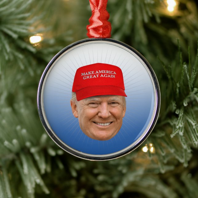 Adorno Metálico NAVIDADES de TRUMP MAGA (Árbol)