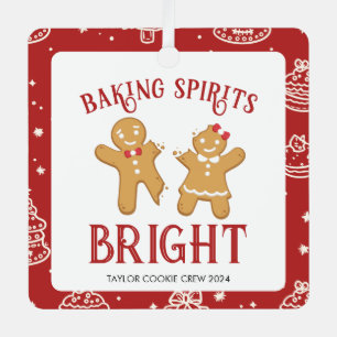 Adorno Metálico Navidades de vacaciones Cookie Baking Crew