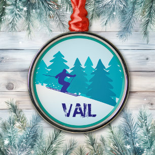 Adorno Metálico Navidades de Vail Ski Circle