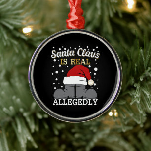 Adorno Metálico Navidades del abogado - Santa es real supuestament