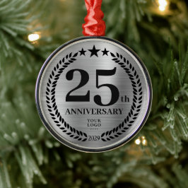 Adorno Metálico Navidades del logotipo comercial del 25º aniversar