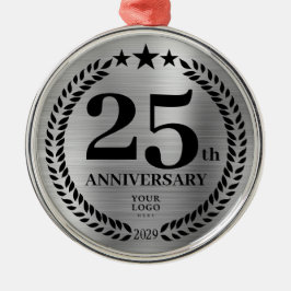 Adorno Metálico Navidades del logotipo comercial del 25º aniversar