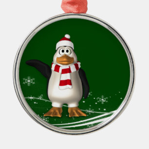 Adorno Metálico Navidades del personalizado Santa Claus Penguin