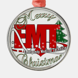 Adorno Metálico NAVIDADES del Técnico Médico de Emergencia de EMT