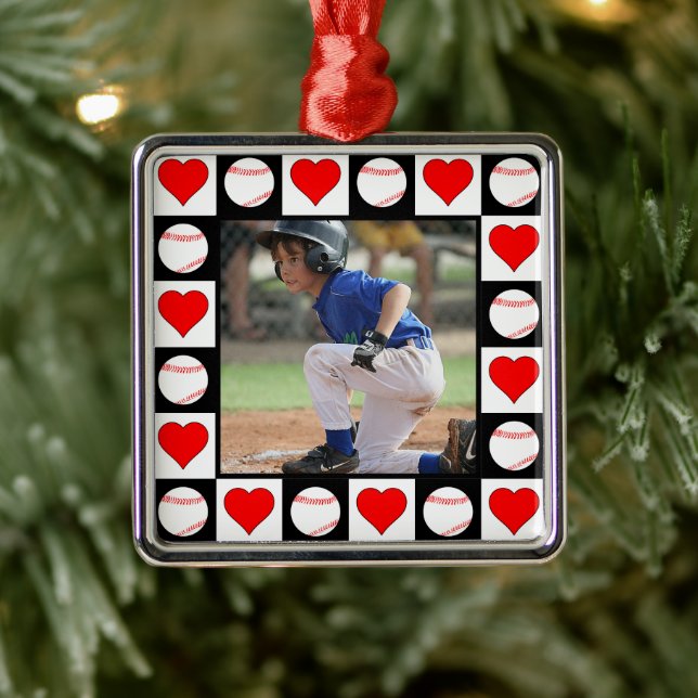 Adorno Metálico Navidades deportivos de Personalizado de béisbol (Árbol)