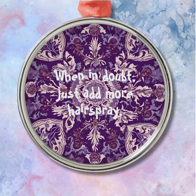 Adorno Metálico Navidades divertidos pero elegantes regalos para p (Funny yet Elegant Christmas Gifts for Hairdressers)