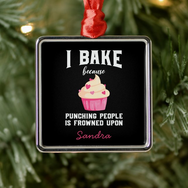 Adorno Metálico Navidades divertidos rosados y negros hace vacacio (Subido por el creador)