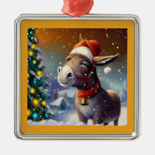 Adorno Metálico Navidades Donkey 1