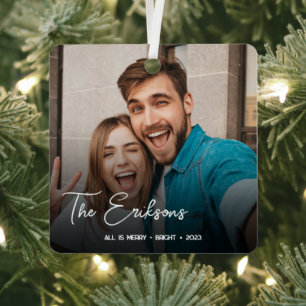 Adorno Metálico Navidades elegantes   Foto mínima de pareja divert