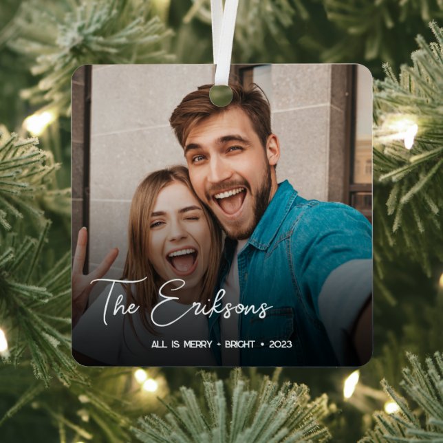 Adorno Metálico Navidades elegantes | Foto mínima de pareja divert (in situ)