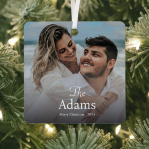Adorno Metálico Navidades elegantes   Pareja moderna de moda diver