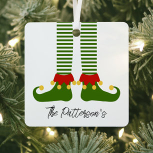 Adorno Metálico Navidades Elf Holiday Familia Nombre Diversión fes