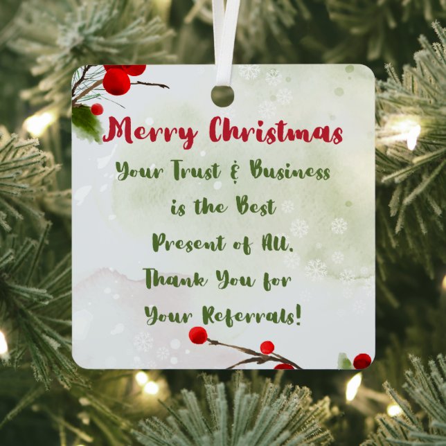 Adorno Metálico Navidades empresariales | Agradecer al cliente por (in situ)