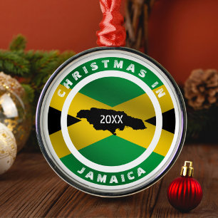 Adorno Metálico Navidades en Jamaica de vacaciones en Jamaica
