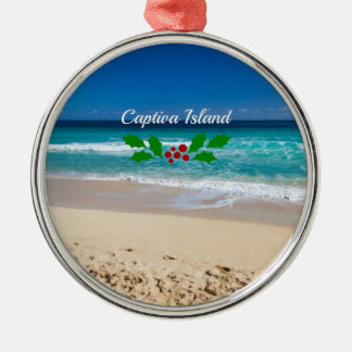 Adorno Metálico Navidades en la isla de Captiva, Ornamen Metalizad