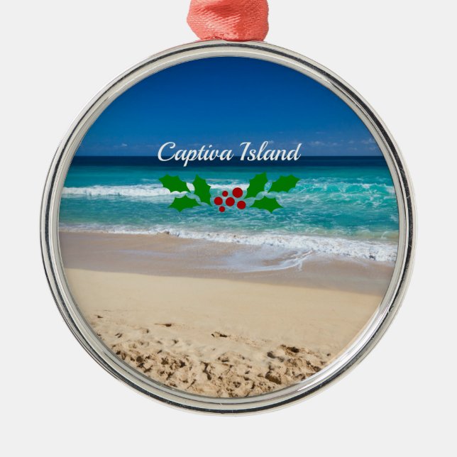 Adorno Metálico Navidades en la isla de Captiva, Ornamen Metalizad (Frente)