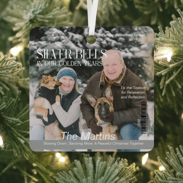 Adorno Metálico Navidades en la portada de la revista jubilatoria (in situ)