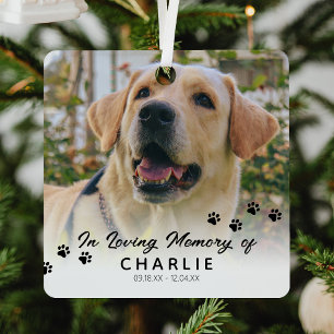Adorno Metálico Navidades en memoria de mascota Photo Keepsake